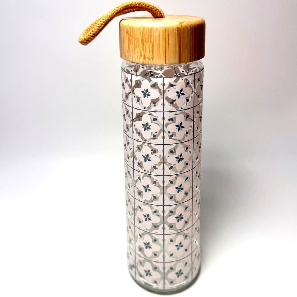 Pinky Up Blair Marrakesh Glass Travel Tea Mug Bamboo Lid